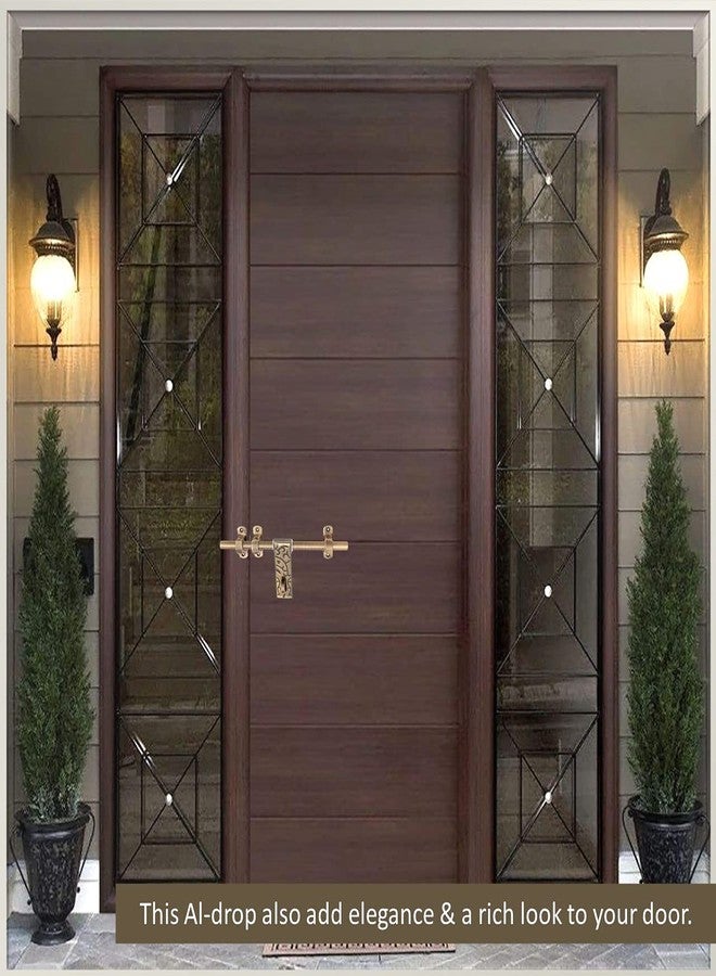 Atom 12 Inch Zinc Aldrop | Fancy Aldrop for Door Fittings Kit, Door Accessories | Brass Antique Finish (WZA004) - Image 4